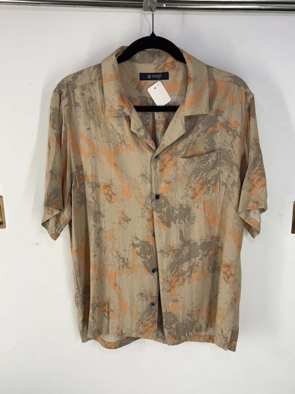 Nano Universe Japanese Vintage Brown Button-up small